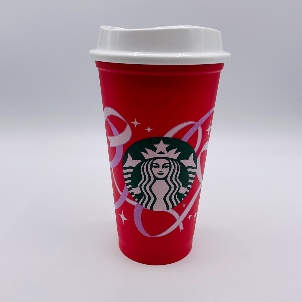 STARBUCKS Cup Holiday Christmas Red Reusable 16oz 50 Years Coffee Siren Logo #1